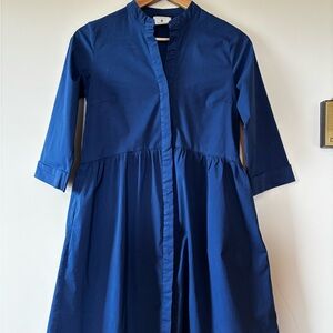 Tuckerneck Navy Blue Cotton Dress